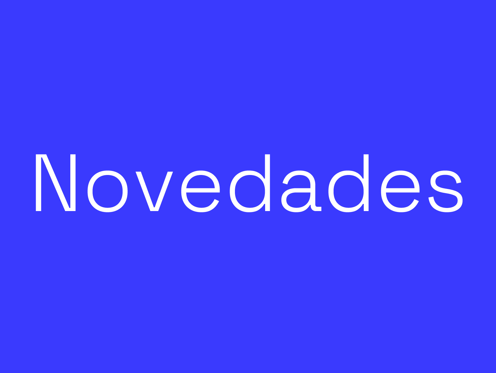 Novedades
